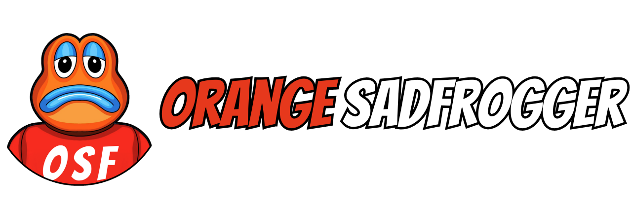 Orange Sadfrogger with Text